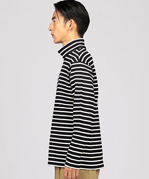 EN ROUTE(アンルート)の「コットンミラノリブボーダータートル(Tシャツ/カットソー・メンズ・オフホワイト/ブラック・1/2/3)」の5枚目の写真