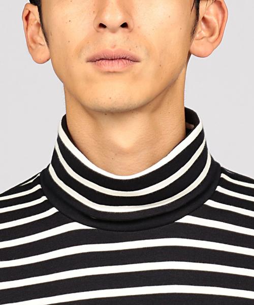 EN ROUTE(アンルート)の「コットンミラノリブボーダータートル(Tシャツ/カットソー・メンズ・オフホワイト/ブラック・1/2/3)」の7枚目の写真