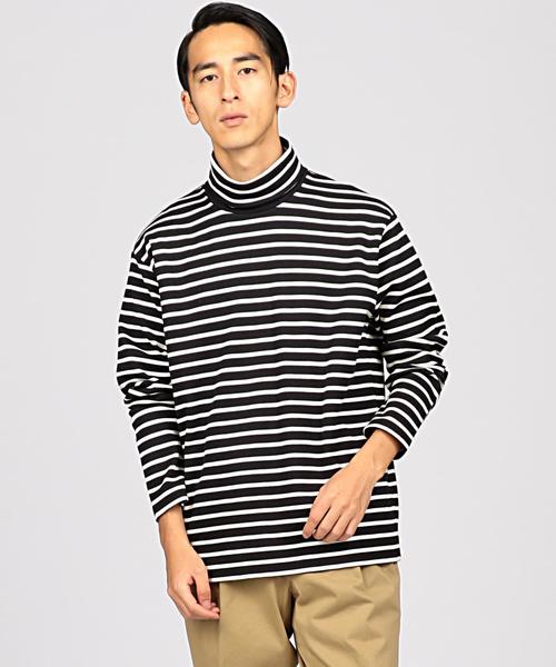 EN ROUTE(アンルート)の「コットンミラノリブボーダータートル(Tシャツ/カットソー・メンズ・オフホワイト/ブラック・1/2/3)」の13枚目の写真