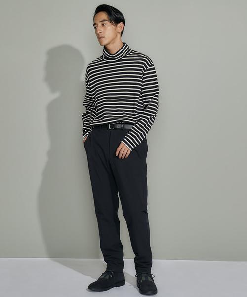 EN ROUTE(アンルート)の「コットンミラノリブボーダータートル(Tシャツ/カットソー・メンズ・オフホワイト/ブラック・1/2/3)」の15枚目の写真