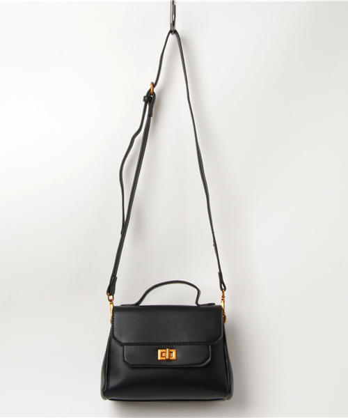 PLAIN CLOTHING（プレーンクロージング）の「スクエアフラップショルダーバッグ【PLAIN CLOTHING】（ショルダーバッグ・レディース・グレー/ブラック・FREE）」の10枚目の写真