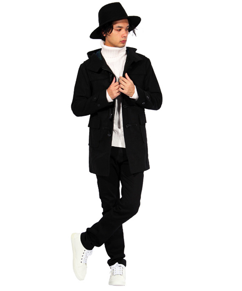 ８(eight)（エイト）の「モヘアライクツバ広中折れハット（ハット・メンズ・ブラック/ネイビー/グレー・FREE）」の4枚目の写真