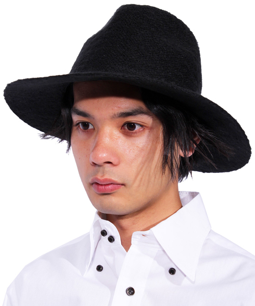 ８(eight)（エイト）の「モヘアライクツバ広中折れハット（ハット・メンズ・ブラック/ネイビー/グレー・FREE）」の19枚目の写真