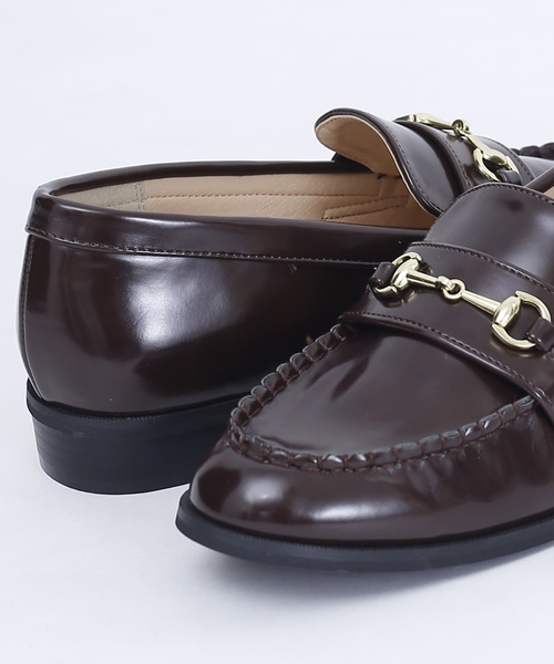 merlot plus（メルロープリュス）の「ビットローファー001-2489（ローファー・レディース・ブラック/ブラウン/グリーン/オフホワイト・LL/S/M/L）」の6枚目の写真