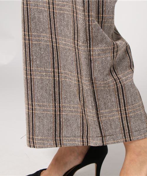 MERLOT（メルロー）の「チェック柄ワイドパンツサロペット1345（サロペット/オーバーオール・レディース・グレー/ブラウン/ブラック・FREE）」の8枚目の写真