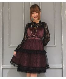 axes femme POETIQUE | 星フロッキーチュール使いワンピース(ワンピース)