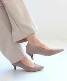 走れるパンプス/美脚ポインテッドトゥ5cmヒールパンプス