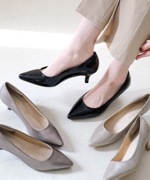 走れるパンプス/美脚ポインテッドトゥ5㎝ヒールパンプス