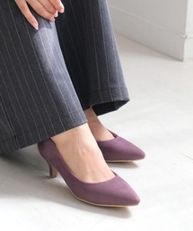 走れるパンプス/美脚ポインテッドトゥ5cmヒールパンプス