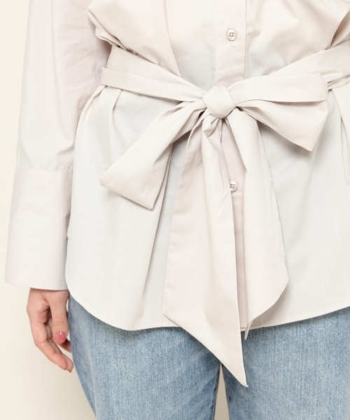 PAGEBOY(ページボーイ)の「共布ベルト付きロングシャツ(シャツ/ブラウス・レディース・ホワイト/ベージュ/ネイビー/ブルー系その他・FREE)」の17枚目の写真