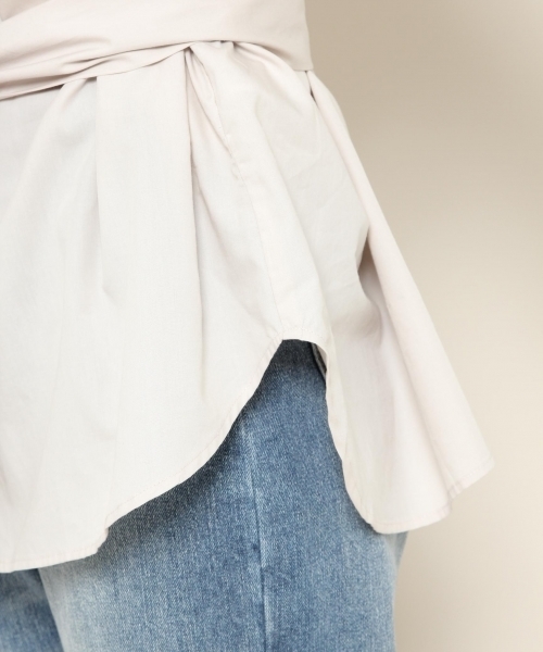PAGEBOY(ページボーイ)の「共布ベルト付きロングシャツ(シャツ/ブラウス・レディース・ホワイト/ベージュ/ネイビー/ブルー系その他・FREE)」の18枚目の写真