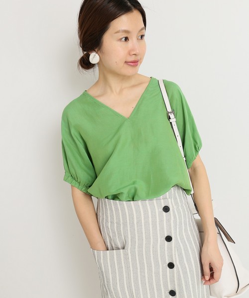 IENA - イエナ 今期 レクセルリネン Vネックコクーンブラウス IENA（イエナ）の「レクセルリネン Vネックコクーンブラウス