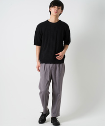 ケーブル編みニットカットソー