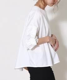 reca | 【reca×大人気インフルエンサーAYAさんコラボアイテム◇2018S/S新作】ボリューム 袖フリルカットソー(Tシャツ/カットソー)