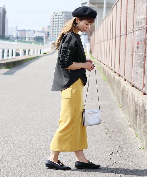 reca（レカ）の「ボリューム 袖フリルカットソー（Tシャツ/カットソー・レディース・ホワイト/ブラック/グレー/カーキ/ピンク/イエロー・M）」の14枚目の写真