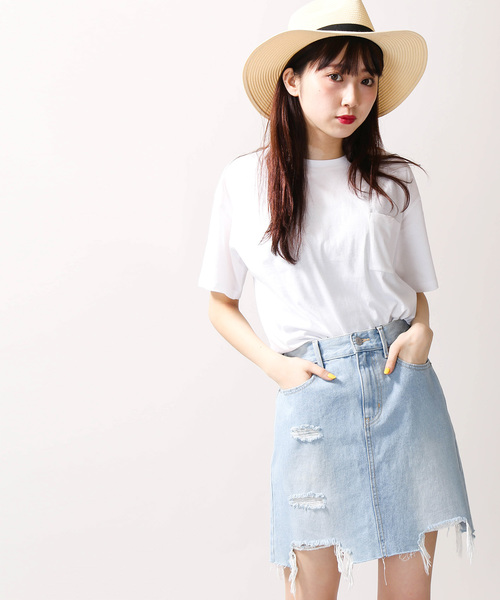 WEGO(ウィゴー)の「WEGO/デニムリメイクミニスカート(デニムスカート・レディース・その他1/その他2/その他3・LARGE/MEDIUM)」の3枚目の写真