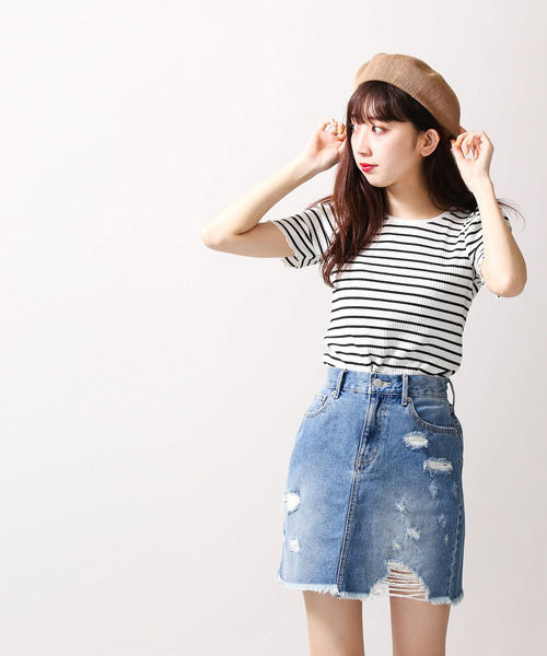 WEGO(ウィゴー)の「WEGO/デニムリメイクミニスカート(デニムスカート・レディース・その他1/その他2/その他3・LARGE/MEDIUM)」の8枚目の写真