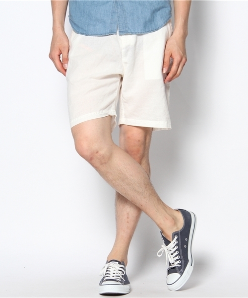 WHO'S WHO gallery（フーズフーギャラリー）の「WPショートパンツ（スラックス・メンズ・オフホワイト/ネイビー/ライトグレー・MEDIUM/LARGE）」の2枚目の写真