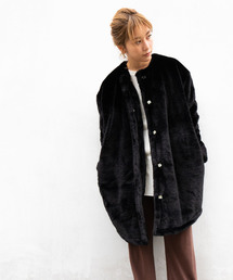 DETAILS/ フェイクファーコクーンコート