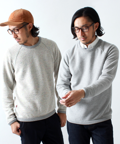 BEAMS(ビームス)の「○BEAMS / カラーネップ リバーシブル クルーネック(スウェット・メンズ・ナチュラル/グレー/ネイビー・SMALL/MEDIUM/LARGE/X-LARGE)」の2枚目の写真