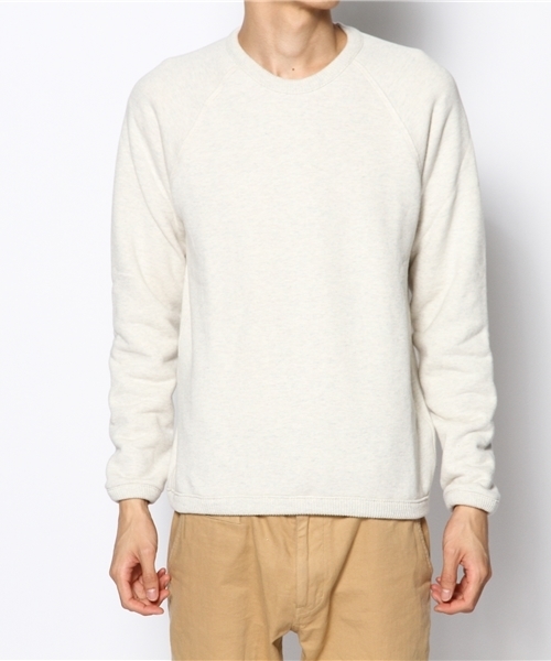 BEAMS(ビームス)の「○BEAMS / カラーネップ リバーシブル クルーネック(スウェット・メンズ・ナチュラル/グレー/ネイビー・SMALL/MEDIUM/LARGE/X-LARGE)」の1枚目の写真