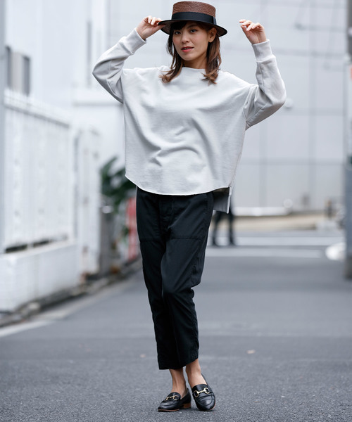 Munich（ミューニック）の「スウェットバックキーネックプルオーバー（スウェット・レディース・ブラック/グレー/オフホワイト・FREE）」の2枚目の写真