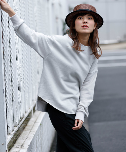 Munich（ミューニック）の「スウェットバックキーネックプルオーバー（スウェット・レディース・ブラック/グレー/オフホワイト・FREE）」の16枚目の写真