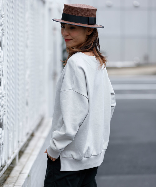 Munich（ミューニック）の「スウェットバックキーネックプルオーバー（スウェット・レディース・ブラック/グレー/オフホワイト・FREE）」の18枚目の写真