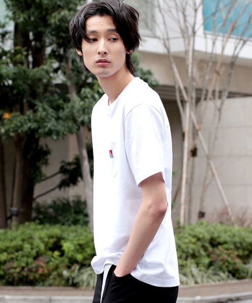 BEN DAVIS(ベンデイビス)の「BEN DAVIS/ベーシックポケット半袖クルーネックTシャツ(Tシャツ/カットソー・メンズ・ブラック/ブラウン/ピンク/ホワイト/ダークグリーン/レッド/イエロー/オレンジ/ライラック/ブルーグレー・S/XL/L/M)」の2枚目の写真