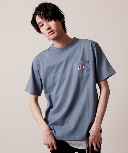 BEN DAVIS(ベンデイビス)の「BEN DAVIS/ベーシックポケット半袖クルーネックTシャツ(Tシャツ/カットソー・メンズ・ブラック/ブラウン/ピンク/ホワイト/ダークグリーン/レッド/イエロー/オレンジ/ライラック/ブルーグレー・S/XL/L/M)」の4枚目の写真