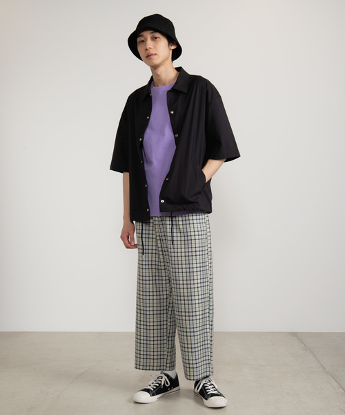 WEGO（ウィゴー）の「WEGO/DRY-MIX5分袖コーチジャケット（シャツ/ブラウス・メンズ・ネイビー/ブラック・LARGE/MEDIUM）」の10枚目の写真