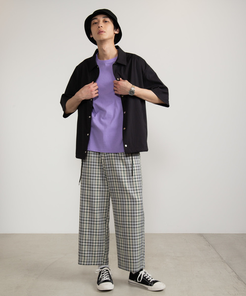 WEGO（ウィゴー）の「WEGO/DRY-MIX5分袖コーチジャケット（シャツ/ブラウス・メンズ・ネイビー/ブラック・LARGE/MEDIUM）」の3枚目の写真