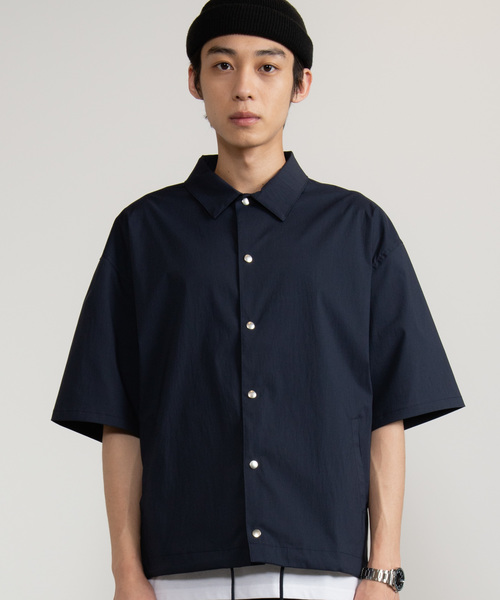 WEGO（ウィゴー）の「WEGO/DRY-MIX5分袖コーチジャケット（シャツ/ブラウス・メンズ・ネイビー/ブラック・LARGE/MEDIUM）」の8枚目の写真