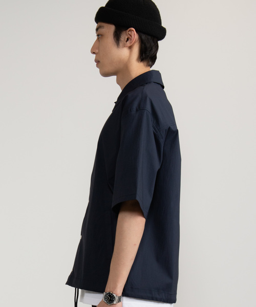 WEGO（ウィゴー）の「WEGO/DRY-MIX5分袖コーチジャケット（シャツ/ブラウス・メンズ・ネイビー/ブラック・LARGE/MEDIUM）」の11枚目の写真