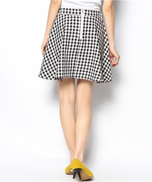 WEGO（ウィゴー）の「WEGO/ギンガムチェックフレアスカート（スカート・レディース・ブラック/ブルー/レッド・FREE）」の6枚目の写真
