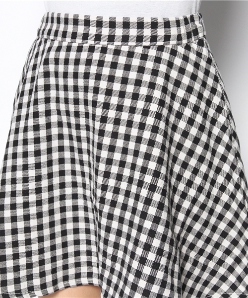 WEGO（ウィゴー）の「WEGO/ギンガムチェックフレアスカート（スカート・レディース・ブラック/ブルー/レッド・FREE）」の7枚目の写真