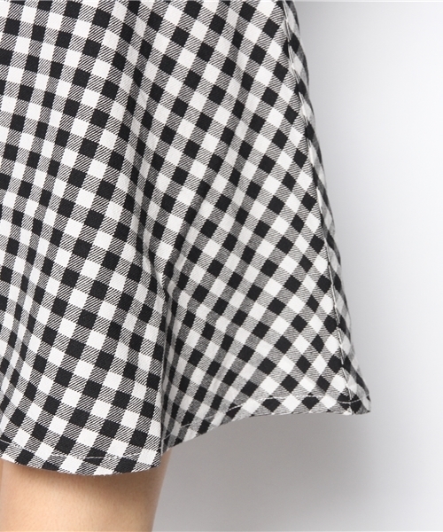 WEGO（ウィゴー）の「WEGO/ギンガムチェックフレアスカート（スカート・レディース・ブラック/ブルー/レッド・FREE）」の9枚目の写真