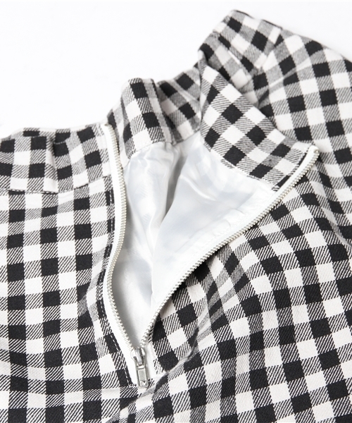 WEGO（ウィゴー）の「WEGO/ギンガムチェックフレアスカート（スカート・レディース・ブラック/ブルー/レッド・FREE）」の4枚目の写真