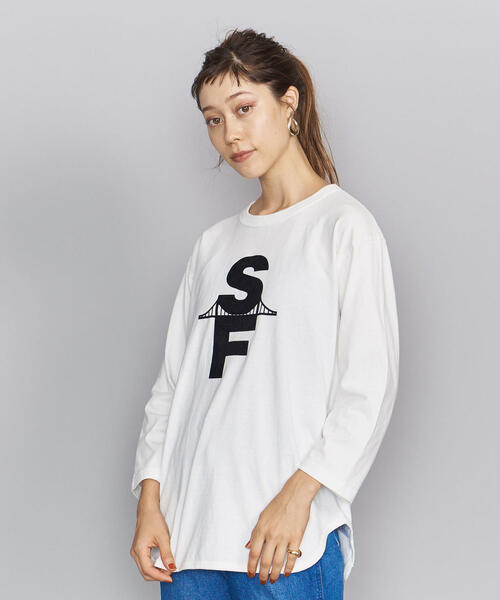 BEAUTY&YOUTH UNITED ARROWS(ビューティーアンドユースユナイテッドアローズ)の「<bibmilk>ベースボールTシャツ о(Tシャツ/カットソー・レディース・ネイビー/オフホワイト/ブラック・MEDIUM)」の2枚目の写真