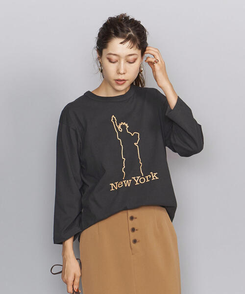 BEAUTY&YOUTH UNITED ARROWS(ビューティーアンドユースユナイテッドアローズ)の「<bibmilk>ベースボールTシャツ о(Tシャツ/カットソー・レディース・ネイビー/オフホワイト/ブラック・MEDIUM)」の1枚目の写真