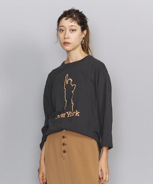 BEAUTY&YOUTH UNITED ARROWS(ビューティーアンドユースユナイテッドアローズ)の「<bibmilk>ベースボールTシャツ о(Tシャツ/カットソー・レディース・ネイビー/オフホワイト/ブラック・MEDIUM)」の12枚目の写真