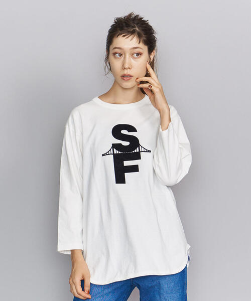 BEAUTY&YOUTH UNITED ARROWS(ビューティーアンドユースユナイテッドアローズ)の「<bibmilk>ベースボールTシャツ о(Tシャツ/カットソー・レディース・ネイビー/オフホワイト/ブラック・MEDIUM)」の9枚目の写真