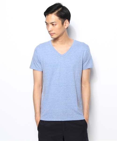 WEGO（ウィゴー）の「WEGO/VネックTシャツ（Tシャツ/カットソー・メンズ・ブルー/ピンク・MEDIUM/SMALL）」の2枚目の写真