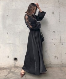 Ameri | UNDRESSED GRACEFUL HALF LACE DRESS(ドレス)