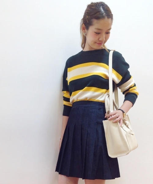 Chico（チコ）の「ボーダーニット（ニット/セーター・レディース・グレー/グリーン/ネイビー・FREE）」の15枚目の写真