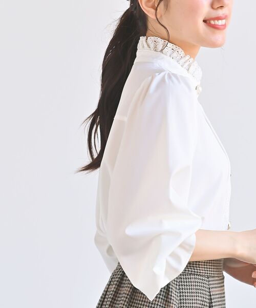 rps（アールピーエス）の「色々ボタンプチハイブラウス（シャツ/ブラウス・レディース・ブラック/ベージュ/オフホワイト/アイボリー/パープル/チェック・M/フリー）」の20枚目の写真