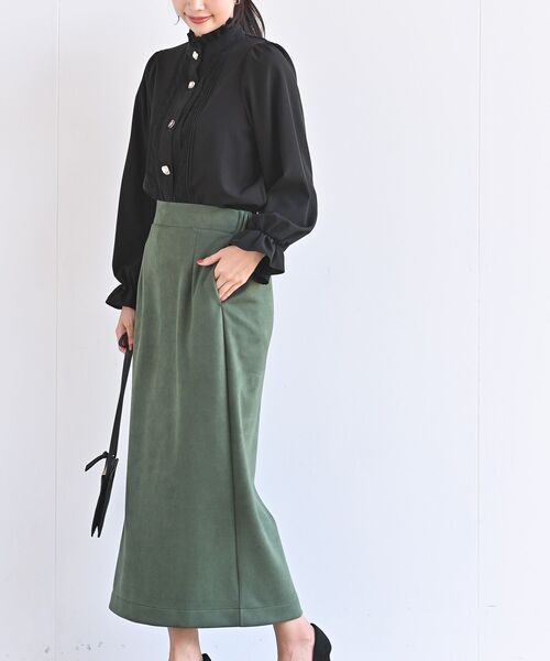 rps（アールピーエス）の「色々ボタンプチハイブラウス（シャツ/ブラウス・レディース・ブラック/ベージュ/オフホワイト/アイボリー/パープル/チェック・M/フリー）」の13枚目の写真