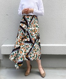 PICCIN | フラワーパネルプリーツ切替スカート(スカート)