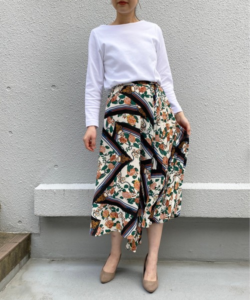 PICCIN（ピッチン）の「フラワーパネルプリーツ切替スカート（スカート・レディース・ベージュ・M/L）」の15枚目の写真