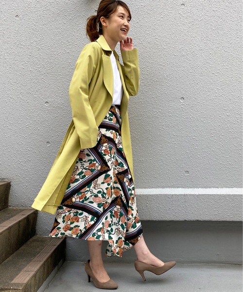 PICCIN（ピッチン）の「フラワーパネルプリーツ切替スカート（スカート・レディース・ベージュ・M/L）」の20枚目の写真